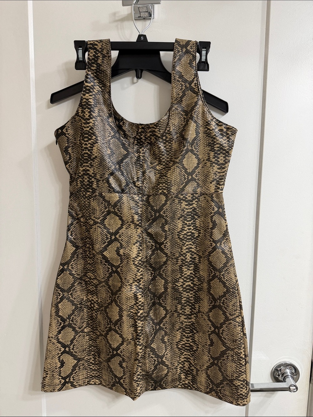 Active USA Snake-Print Mini Dress in Brown and Black